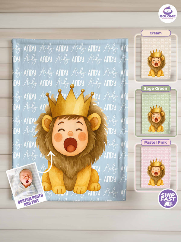 Personalized Baby Supergirl Blanket – Custom Name, Photo & Funny CNN Style Design (Copy)